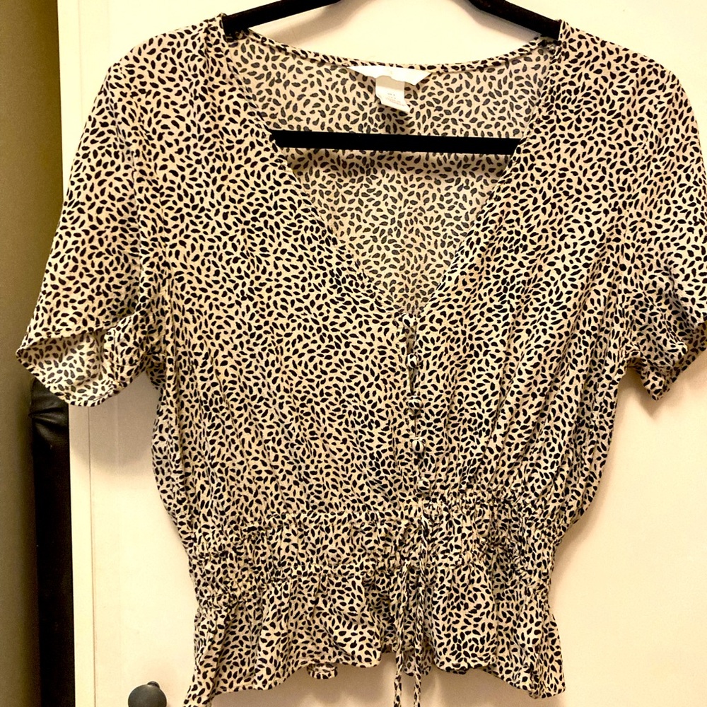 H&M Cinch Waist Button Crop